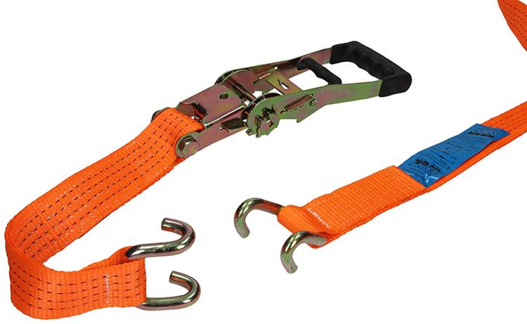 Mack 1023393 – Spanngurt PE, Ratschenspanner 2d50mm-8m max4000kg 2 Klauenhaken | 5 Stück