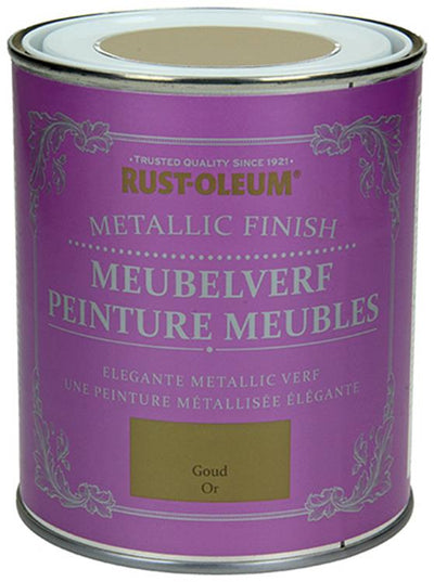 Rust-Oleum 1050978 – Möbelfarbe Metallic-Gold 750 m | 1 Stk
