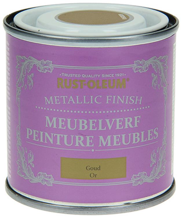 Rust-Oleum 1050979 – Möbelfarbe Metallic-Gold 125 m | 1 Stk