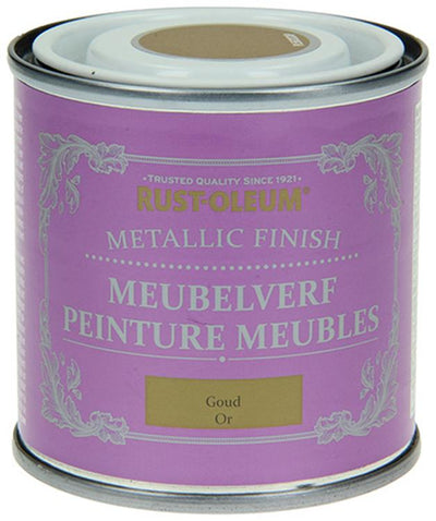 Rust-Oleum 1050979 – Möbelfarbe Metallic-Gold 125 m | 1 Stk