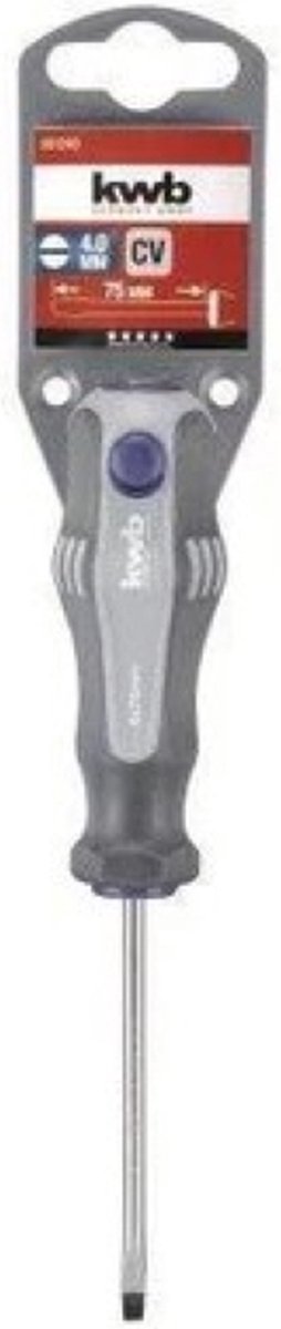 KWB-Schraubendreher 4,0 x 75 mm – Schlitzkopf – Magnetspitze – Softgrip