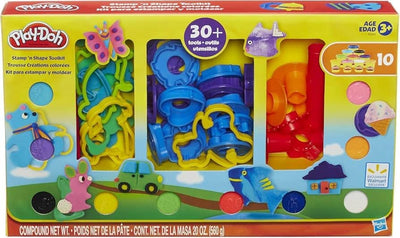 Play-Doh-Werkzeugset mit +30 Teilen und 10 Tontöpfen