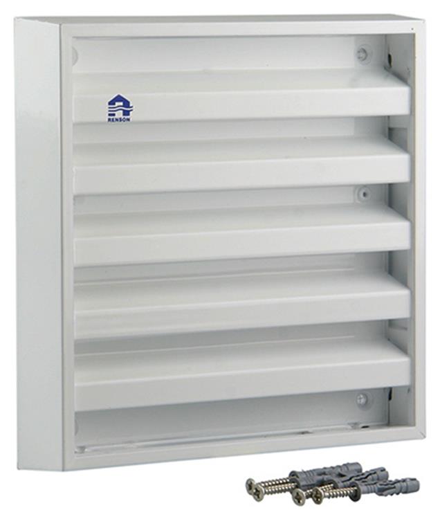 Renson 1006233 - Wandgitter Aufputz 431 Alu Ral 9010 165x165mm | 2 Stk