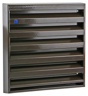 Renson 1006237 - Wandgitter Aufputz 431 Aluminium RAL8019 225x225mm | 2 Stk - afbeelding 1
