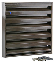 Renson 1006237 - Wandgitter Aufputz 431 Aluminium RAL8019 225x225mm | 2 Stk - afbeelding 2