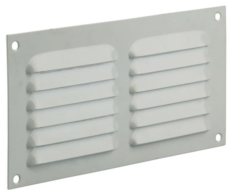 Renson 1015066 - Lamellengitter flach Aluminium weiß 200x100mm | 10 Stück