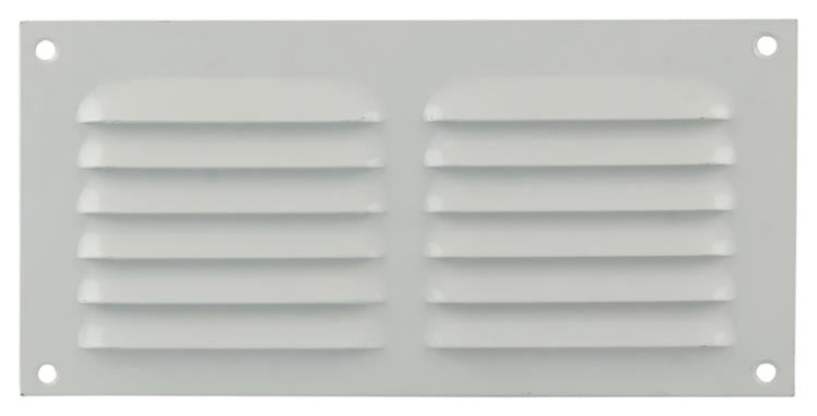 Renson 1015066 - Lamellengitter flach Aluminium weiß 200x100mm | 10 Stück