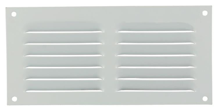 Renson 1015066 - Lamellengitter flach Aluminium weiß 200x100mm | 10 Stück