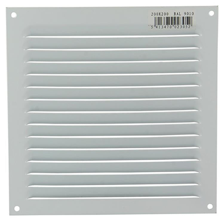 Renson 1015069 - Lamellengitter flach Aluminium weiß 200x200mm | 10 Stück