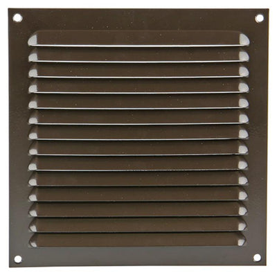 Renson 1015070 - Lamellengitter flach Aluminium braun 200x200mm | 10 Stück