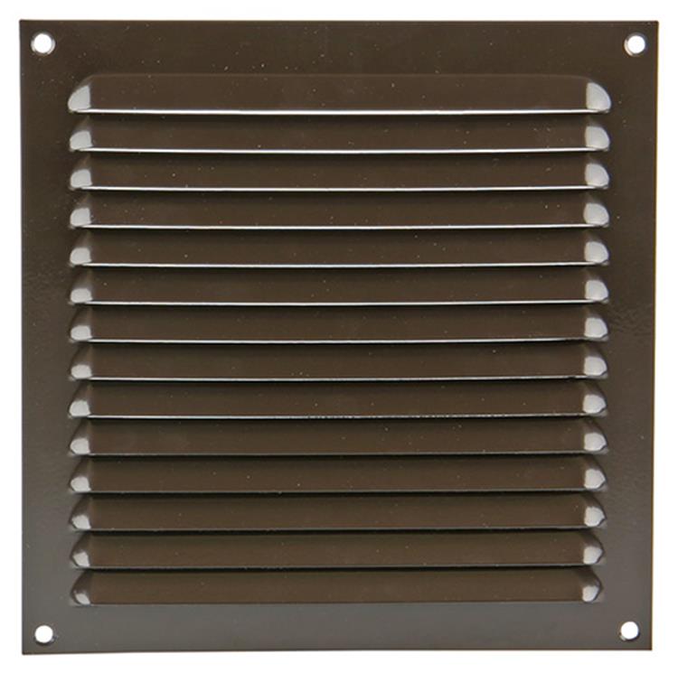 Renson 1015070 - Lamellengitter flach Aluminium braun 200x200mm | 10 Stück