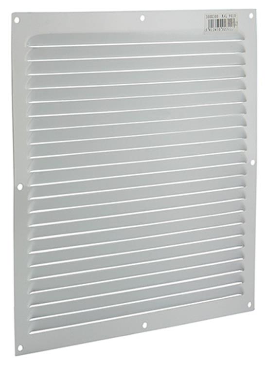 Renson 1015075 - Lamellengitter flach Aluminium weiß 300x300mm | 10 Stück
