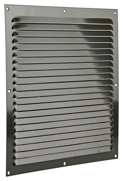 Renson 1006314 – Lamellengitter flach Aluminium Ral 8019 300 x 300 mm | 10 Stück