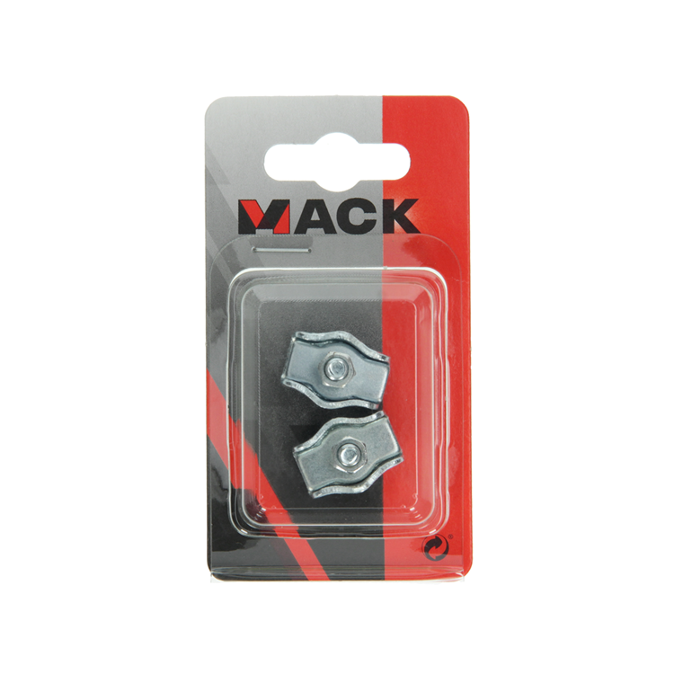 Mack 1008478 - 2 Stahldrahtklemmen 3mm Simplex verzinkt | 10 Stück