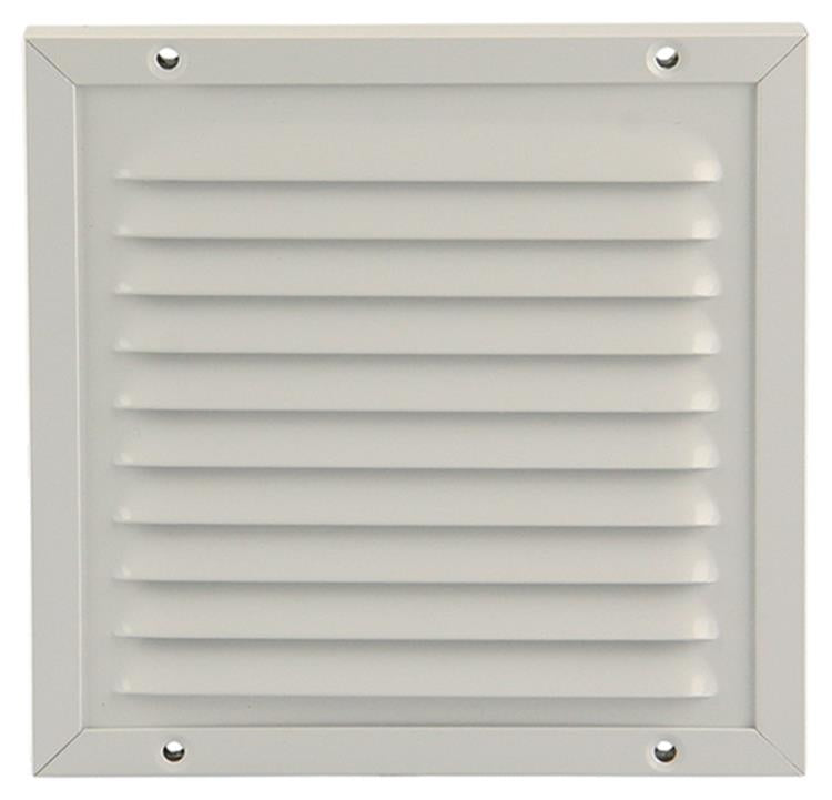 Renson 1006342 – Flügelgitter + Rahmen + Moskitonetz. Konstruktion 437 ral9010 150x150mm | 2 Stk