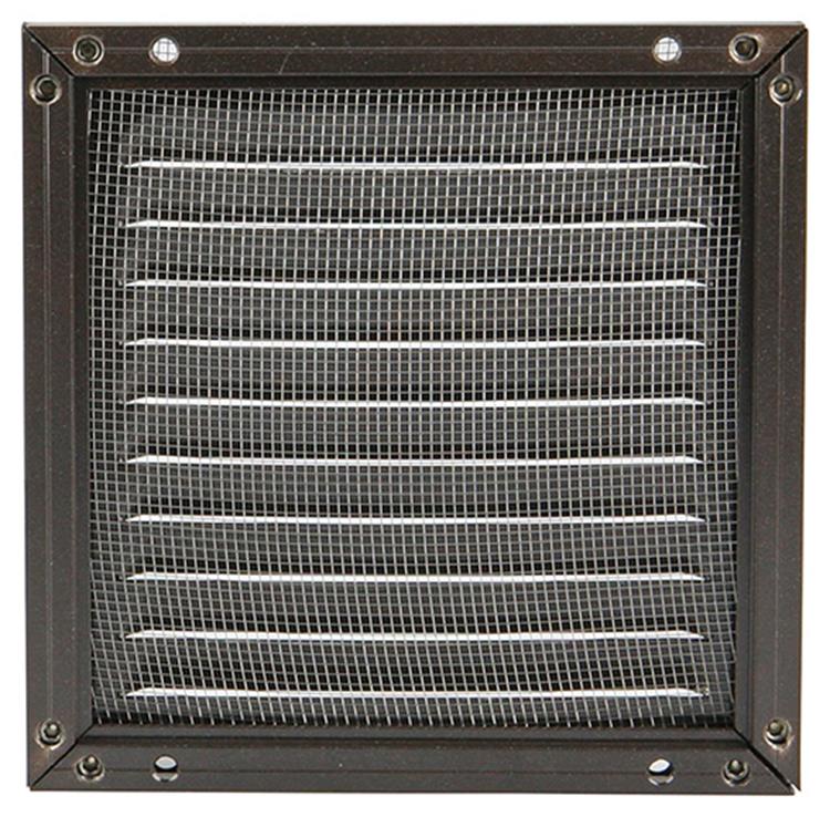 Renson 1006343 – Flügelgitter + Rahmen + Moskitonetz. Konstruktion 437 ral8019 150x150mm | 2 Stk