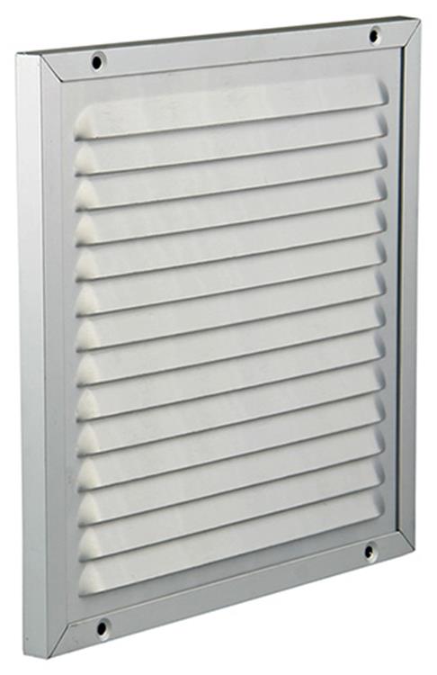 Renson 1006347 – Flügelgitter + Rahmen + Moskitonetz. Konstruktion 437 f1 200x200mm | 2 Stk