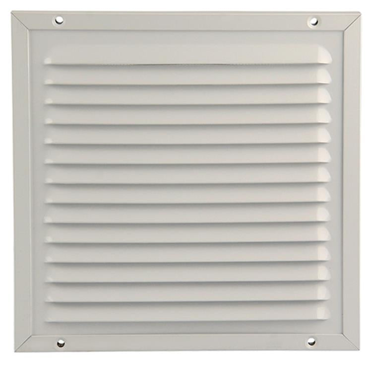 Renson 1006348 – Flügelgitter + Rahmen + Moskitonetz. Konstruktion 437 ral9010 200x200mm | 2 Stk