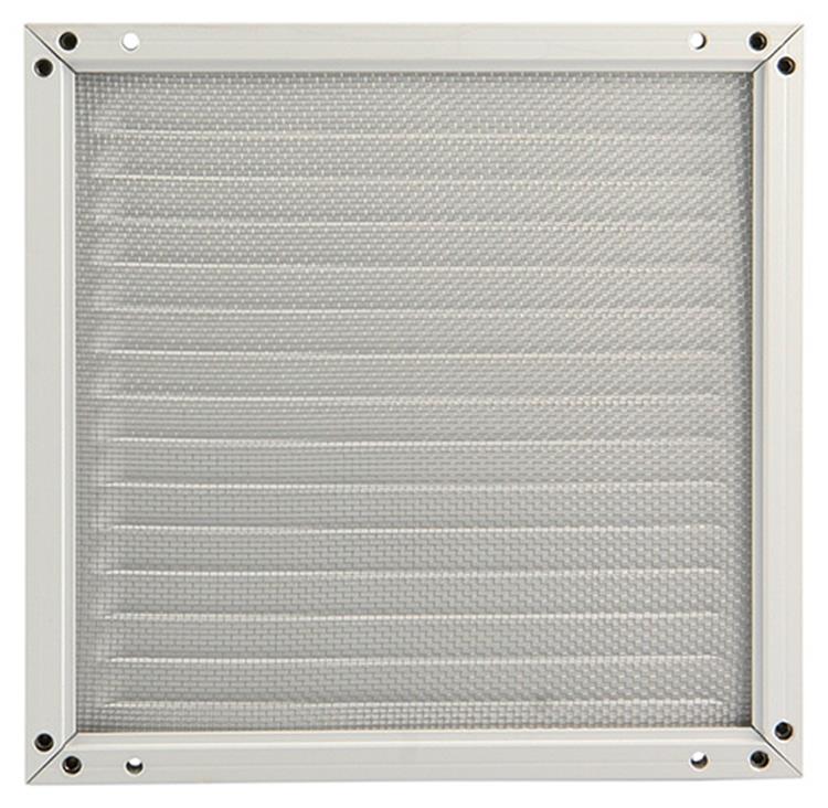 Renson 1006348 – Flügelgitter + Rahmen + Moskitonetz. Konstruktion 437 ral9010 200x200mm | 2 Stk