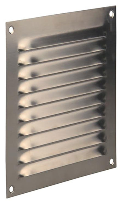 Renson 1006356 – Lamellengitter flach 438 Edelstahl 150 x 150 mm | 5 Stück