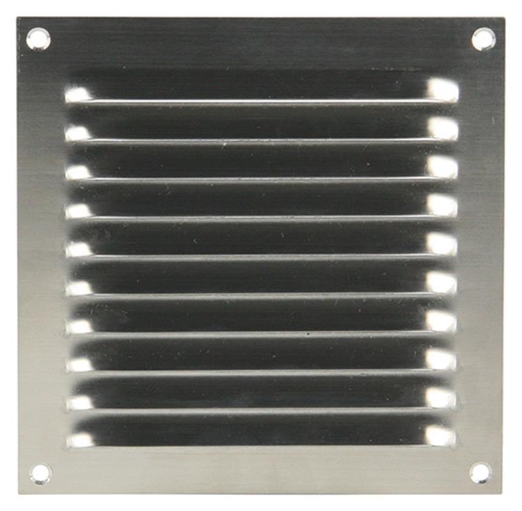 Renson 1006356 – Lamellengitter flach 438 Edelstahl 150 x 150 mm | 5 Stück