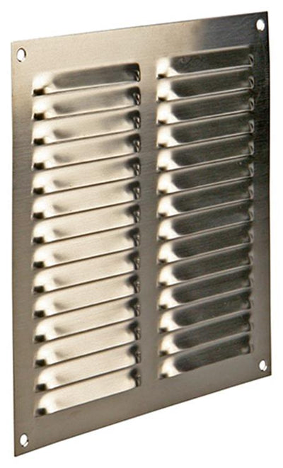 Renson 1006359 – Lamellengitter flach 438 Edelstahl 200 x 200 mm | 5 Stück