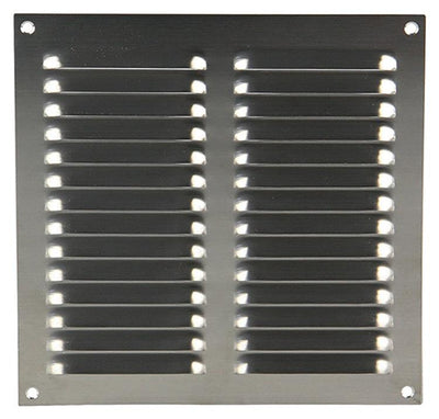 Renson 1006359 – Lamellengitter flach 438 Edelstahl 200 x 200 mm | 5 Stück