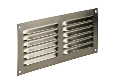 Renson 1006361 – Lamellengitter flach 438 Edelstahl 250 x 100 mm | 5 Stück