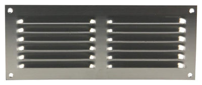Renson 1006361 – Lamellengitter flach 438 Edelstahl 250 x 100 mm | 5 Stück