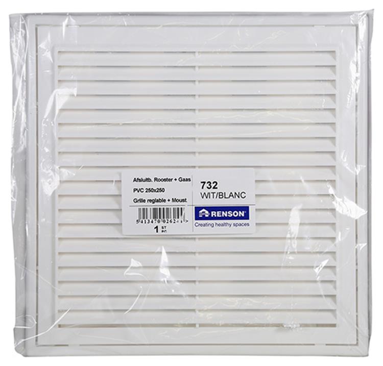 Renson 1006742 - Gitter PVC 732 weiß 250x250mm | 1 Stk