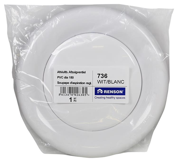 Renson 1006747 – separates Ventil PVC736 weiß ø150 | 1 Stk