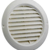 Renson 1006376 – rundes, verstellbares Einbaugitter. 735 PVC RAL 9010 ø 100-150 | 2 Stk