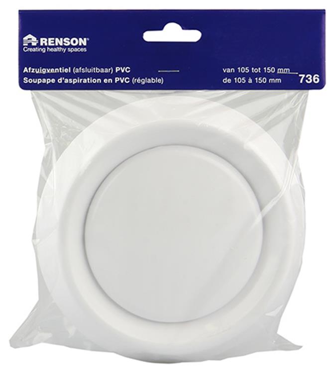 Renson 1006381 – integriertes Entnahmeventil, 736 Durchmesser, PVC ø150 | 2 Stk
