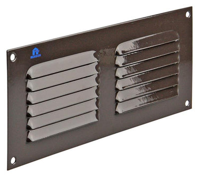 Renson 1006307 – Lamellengitter, flach, Aluminium, Ral 8019, 250 x 100 mm | 10 Stück