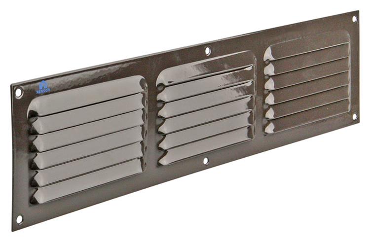 Renson 1006317 – Lamellengitter flach Aluminium Ral 8019 400 x 100 mm | 10 Stück