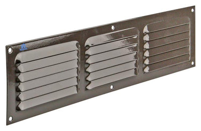 Renson 1006317 – Lamellengitter flach Aluminium Ral 8019 400 x 100 mm | 10 Stück