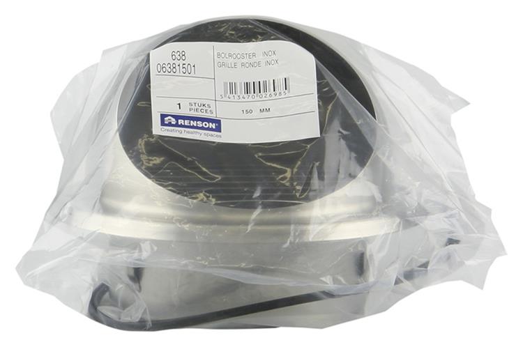 Renson 1006277 – Einbau-Kugelgitter 638 Edelstahl ø150 | 2 Stk