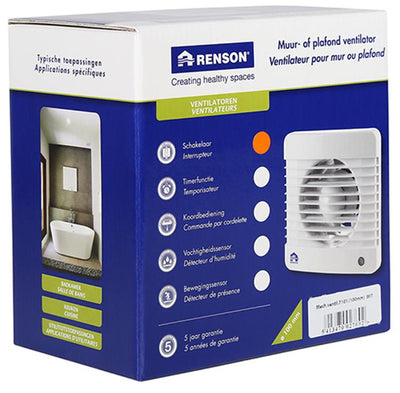 Renson 1006430 – mechanischer Ventilator Standard 7101 weiß ø 100 | 2 Stk
