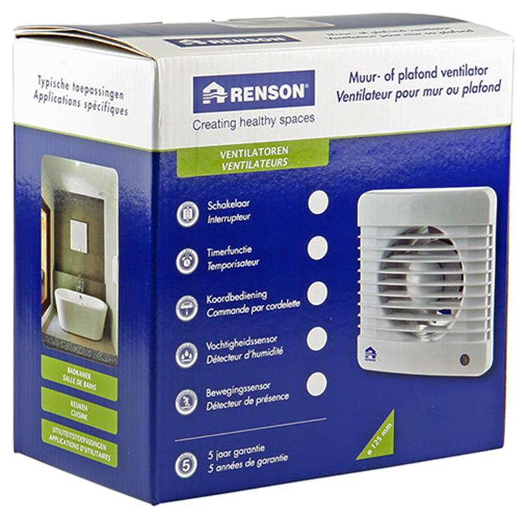 Renson 1006432 – mechanischer Ventilator Standard 7103 weiß ø 150 | 2 Stk