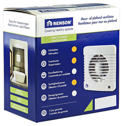 Renson 1006462 - mech. Kerl. Feuchtigkeitssensor 7402h weiß ø 125 | 2 Stk