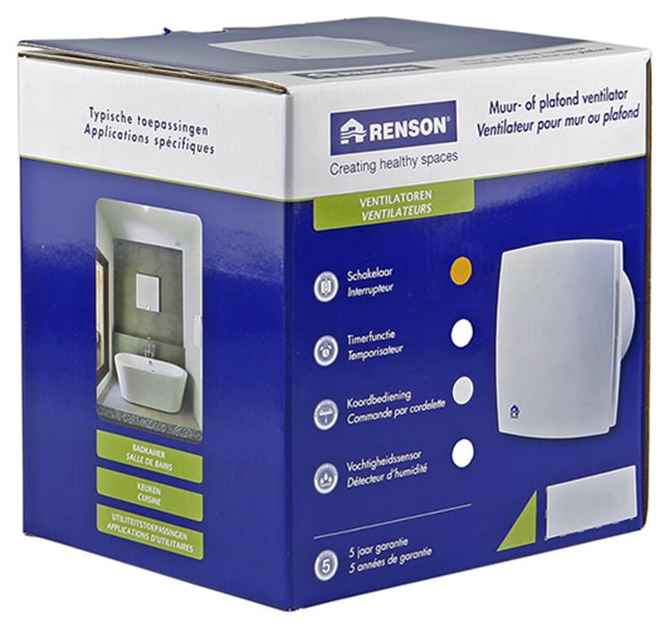 Renson 1006434 – mechanischer Lüfter Standard 7112 grau ø 125 | 1 Stk