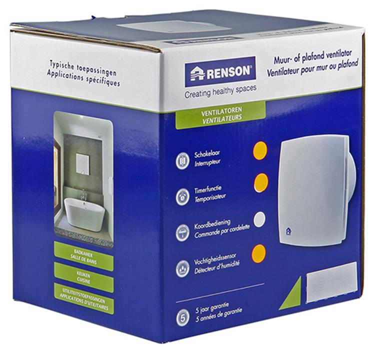 Renson 1006465 - mech. Kerl. Feuchtigkeitssensor 7412h grau ø 125 | 1 Stk