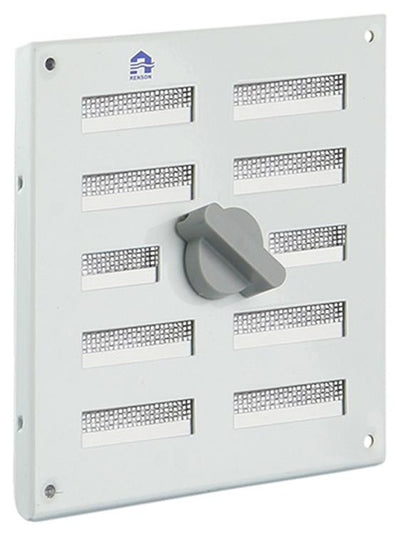 Renson 1006325 – verstellbare Gitterfläche. 4037 Aluminium RAL 9010 155x155mm | 2 Stk
