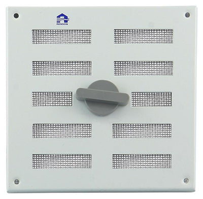 Renson 1006325 – verstellbare Gitterfläche. 4037 Aluminium RAL 9010 155x155mm | 2 Stk