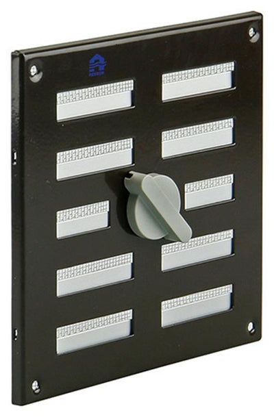 Renson 1006326 – verstellbare Gitterfläche. 4037 Aluminium RAL 8019 155x155mm | 2 Stk