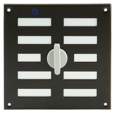 Renson 1006326 – verstellbare Gitterfläche. 4037 Aluminium RAL 8019 155x155mm | 2 Stk
