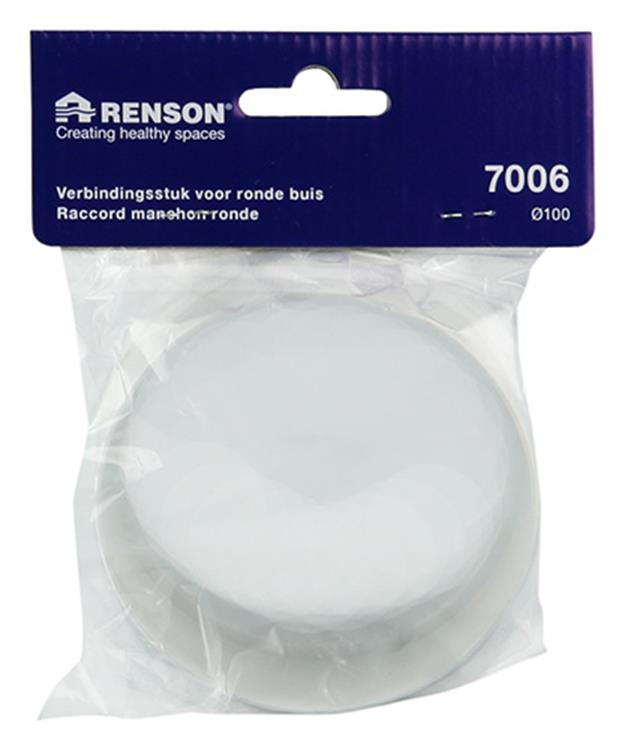 Renson 1006395 - PVC-Verbindungsstück 7006 weiß ø 100 | 4 Stück