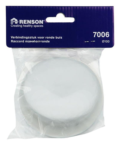Renson 1006395 - PVC-Verbindungsstück 7006 weiß ø 100 | 4 Stück