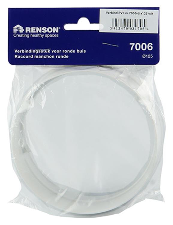 Renson 1006396 - PVC-Verbindungsstück 7006 weiß ø 125 | 4 Stück