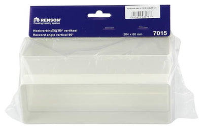 Renson 1006404 - PVC-Eckverbindung vert.90° 7015 weiß 204x60mm | 3 Stück